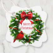 Weihnachtsgeschenk Tag-Wreath Geschenkanhänger (Vorderseite)