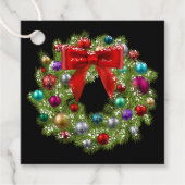 Weihnachtsgeschenk Tag-Wreath Geschenkanhänger (Vorderseite)