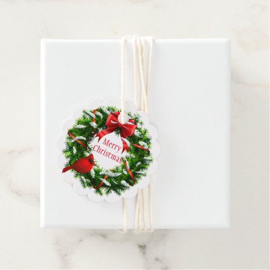 Weihnachtsgeschenk Tag-Wreath Geschenkanhänger (Beispiel)