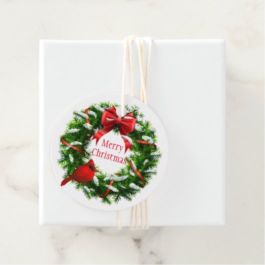 Weihnachtsgeschenk Tag-Wreath Geschenkanhänger (Beispiel)