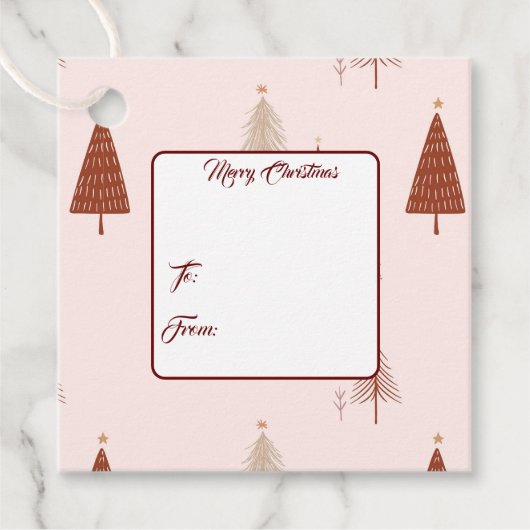 Weihnachtsgeschenk-Tagbaumen Geschenkanhänger (Vorderseite)