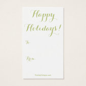 Weihnachtsgeschenk-Tags (Rückseite)