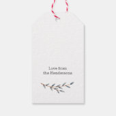 Weihnachtsgeschenk Tags Aquarellfuchs und Kranz Geschenkanhänger (Rückseite)