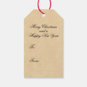 Weihnachtsgeschenk-Tags mit Vögeln und Blume Geschenkanhänger (Rückseite)