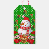 Weihnachtsgeschenk Tags Snowman Elf Geschenkanhänger (Vorderseite)