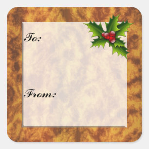 Weihnachtsgeschenk-Tagsticker Quadratischer Aufkleber