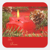 Weihnachtsgeschenk-Tagsticker Quadratischer Aufkleber (Vorderseite)