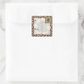 Weihnachtsgeschenk-Tagsticker Quadratischer Aufkleber (Tasche)