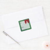 Weihnachtsgeschenk-Tagsticker Quadratischer Aufkleber (Umschlag)