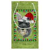Weihnachtsgeschenk-Tasche klein -- Schnauzer Kleine Geschenktüte (Rückseite)