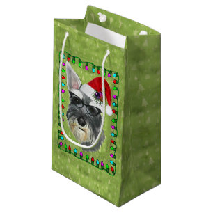 Weihnachtsgeschenk-Tasche klein -- Schnauzer Kleine Geschenktüte