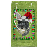 Weihnachtsgeschenk-Tasche klein -- Schnauzer Kleine Geschenktüte (Vorderseite)