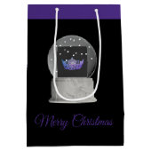 Weihnachtsgeschenk Tasche Miss America Schneeglobe Mittlere Geschenktüte (Rückseite)