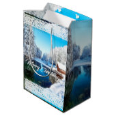 Weihnachtsgeschenk-Tasche Mittlere Geschenktüte (Rückseite Schrägansicht)