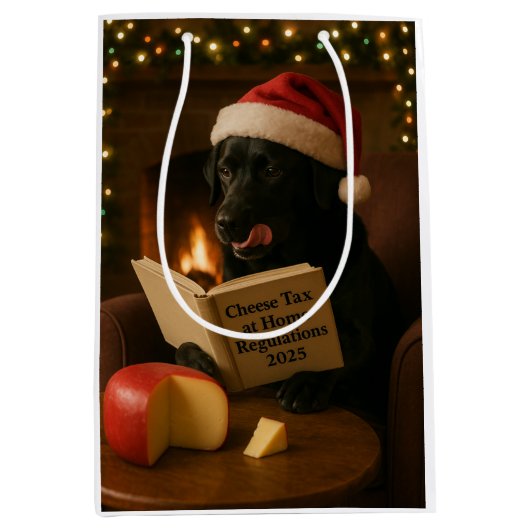 Weihnachtsgeschenk-Tasche Weihnachten ft. ein schw Mittlere Geschenktüte (Vorderseite)