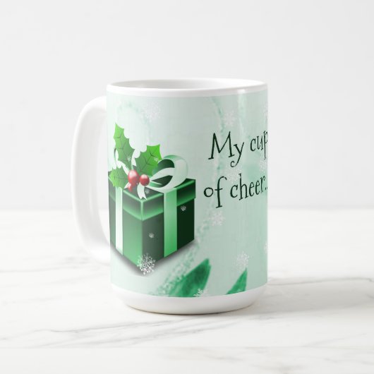 Weihnachtsgeschenk Tasse (Vorderseite Links)