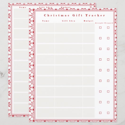 Weihnachtsgeschenk-Tracker für Binder (Vorne/Hinten)