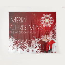 Weihnachtsgeschenk Überraschung Schneeflocke Hinte Wandteppich