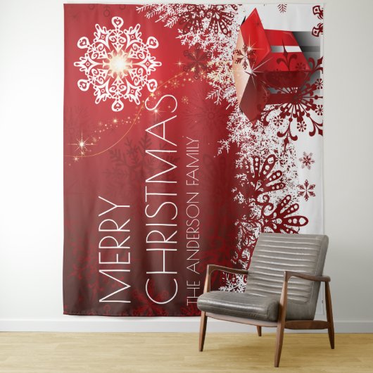 Weihnachtsgeschenk Überraschung Schneeflocke Hinte Wandteppich (Beispiel)