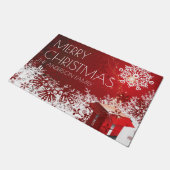 Weihnachtsgeschenk Überraschung Schneeflocken Wint Fußmatte (Schrägansicht)