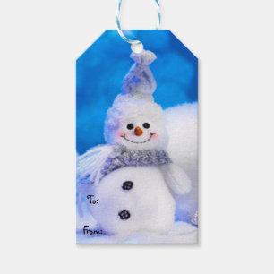 Weihnachtsgeschenk-Umbauten/Schneemann Geschenkanhänger