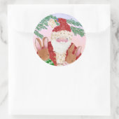 Weihnachtsgeschenk und Freunde Runder Aufkleber (Tasche)
