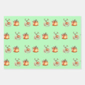 Weihnachtsgeschenk und Hirsch Geschenkpapier Set (Vorderseite)
