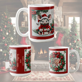 Weihnachtsgeschenk und Maus individuell anpassbar Kaffeetasse