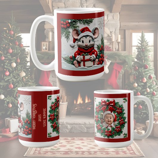 Weihnachtsgeschenk und Maus individuell anpassbar Kaffeetasse
