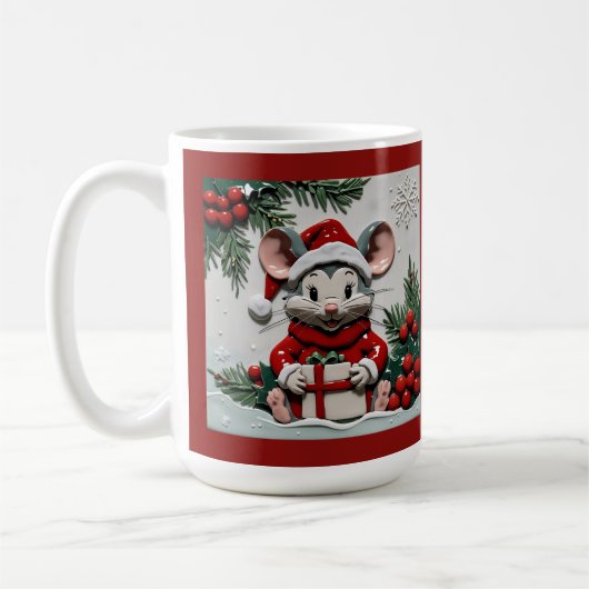 Weihnachtsgeschenk und Maus individuell anpassbar Kaffeetasse (Links)