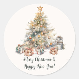 Weihnachtsgeschenk und Umschlagsticker Runder Aufkleber