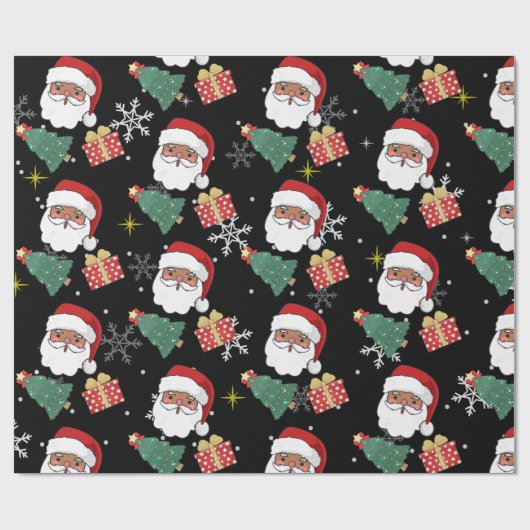 Weihnachtsgeschenk und Weihnachtsbaum Geschenkpapier (Flach)