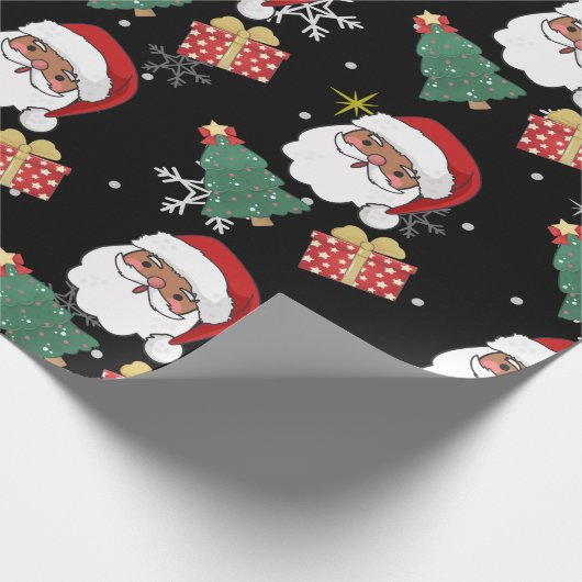 Weihnachtsgeschenk und Weihnachtsbaum Geschenkpapier (Ecke)