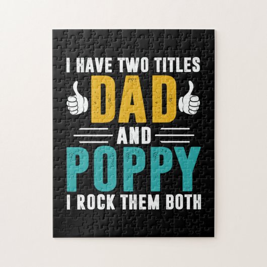 Weihnachtsgeschenk | Vater und Mohn ich rock sie Puzzle (Vertikal)