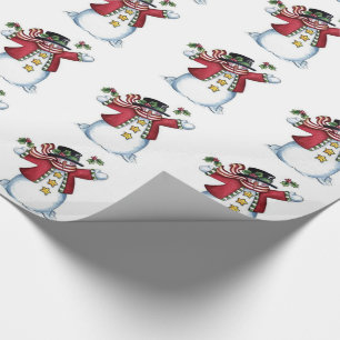 Weihnachtsgeschenk-Verpackung/Schneemann Geschenkpapier