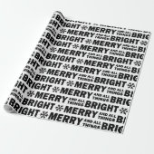 Weihnachtsgeschenk-Verpackungspapier | Fröhlich un Geschenkpapier (Ungerollt)