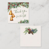 Weihnachtsgeschenk Vielen Dank Quadratische Visitenkarte (Vorne/Hinten)