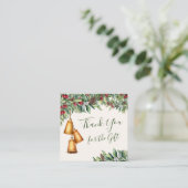 Weihnachtsgeschenk Vielen Dank Quadratische Visitenkarte (Stehend Vorderseite)