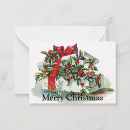 Weihnachtsgeschenk Vintage Kunst Weihnachtskarte Mitteilungskarte