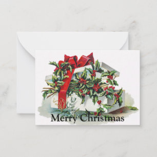 Weihnachtsgeschenk Vintage Kunst Weihnachtskarte Mitteilungskarte