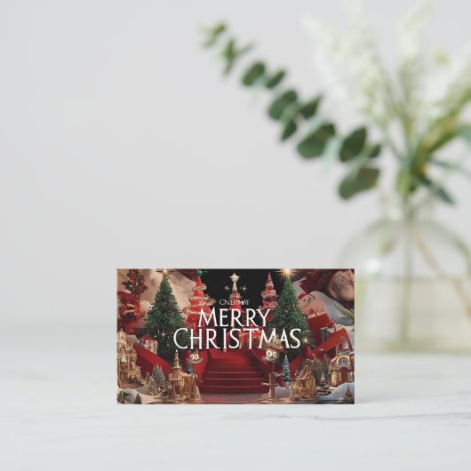 Weihnachtsgeschenk Visitenkarte (Stehend Vorderseite)