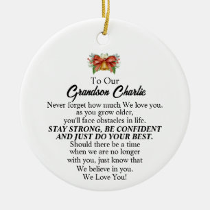 Weihnachtsgeschenk von Großeltern Keramik Ornament