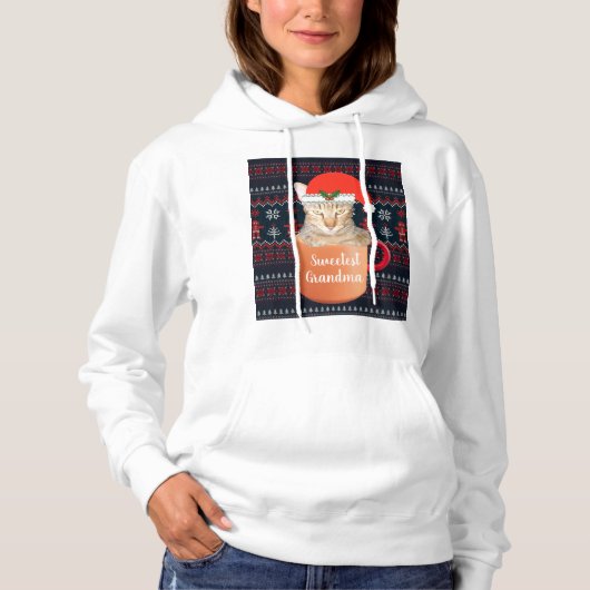 Weihnachtsgeschenk von Oma anpassen Hoodie (Vorderseite)