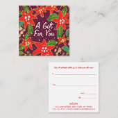 Weihnachtsgeschenk von Poinsettia Quadratische Visitenkarte (Vorne/Hinten)