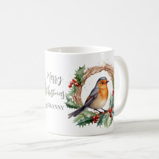 Weihnachtsgeschenk von Red Robin Tasse (VorderseiteRechts)
