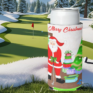 Weihnachtsgeschenk von Santa - Ein Hole-in-One Wei Selters Dosenkühler