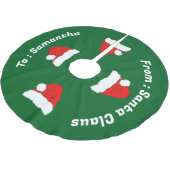 Weihnachtsgeschenk von Santa Polyester Weihnachtsbaumdecke (Schrägansicht)