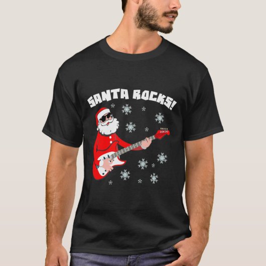 Weihnachtsgeschenk von Santa Rocks T-Shirt (Vorderseite)