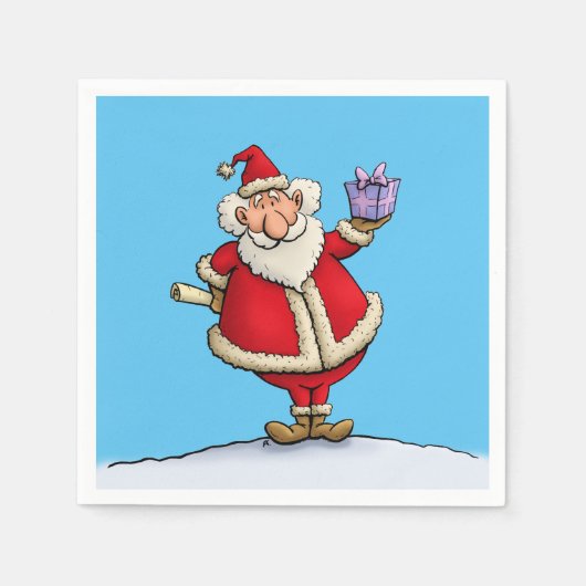 Weihnachtsgeschenk Weihnachten Cartoon Serviette (Vorderseite)