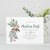 Weihnachtsgeschenk Weihnachten Party Einladung (Stehend Vorderseite)